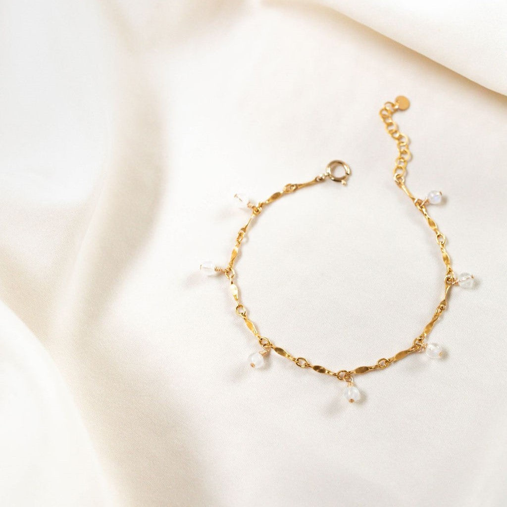 Bracelet Gold-Filled 14k Pierre de lune AMSELLEM