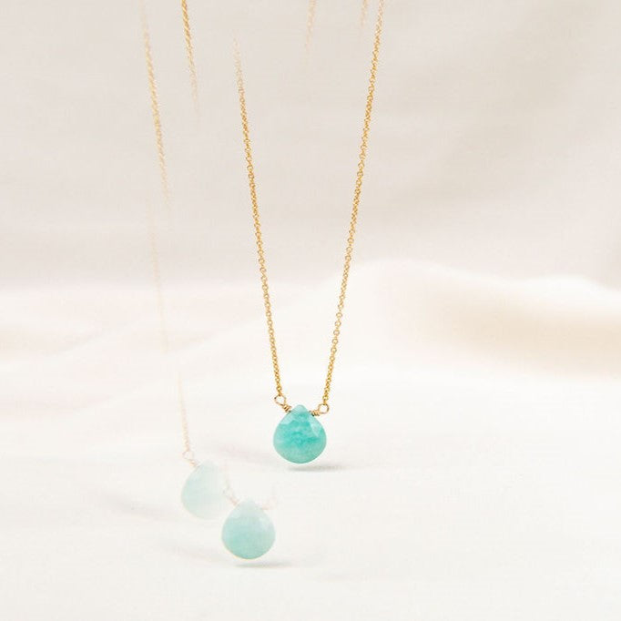 Collier Gold-Filled 14k Amazonite AMSELLEM